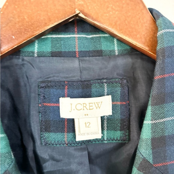 J. Crew Green Plaid Blazer - Picture 2 of 5
